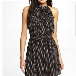 COPY - Express polka dot halter tie neck dress 4 …